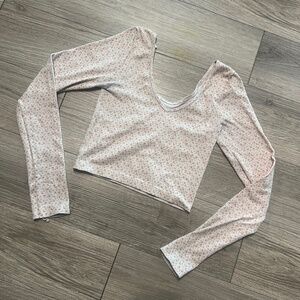 Aeropostale floral cropped cottage core top